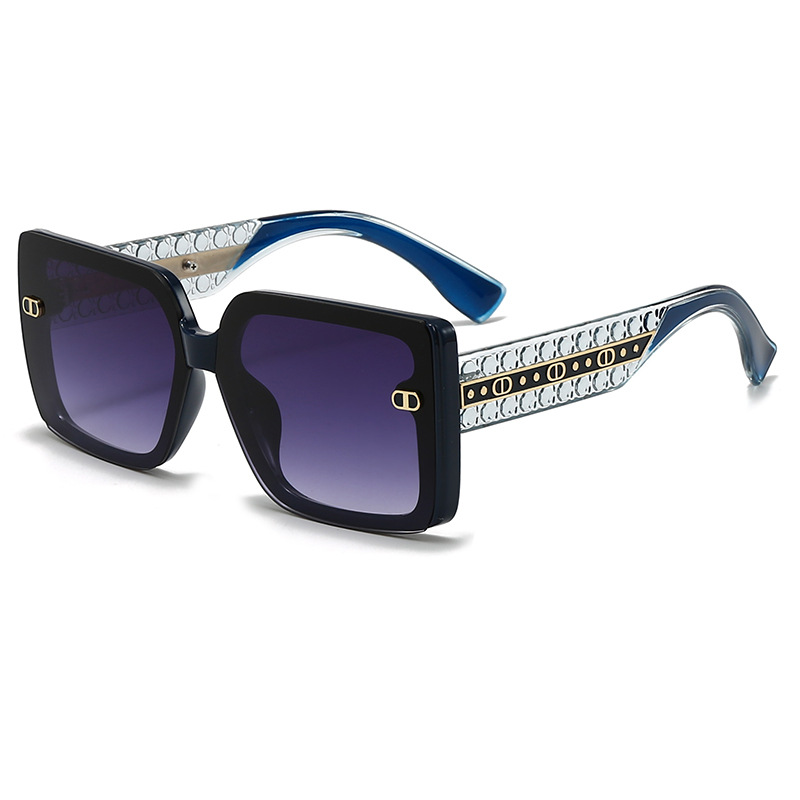 Retro Minimalist Large Frame F - Street Fashion Glasses 评论和价格