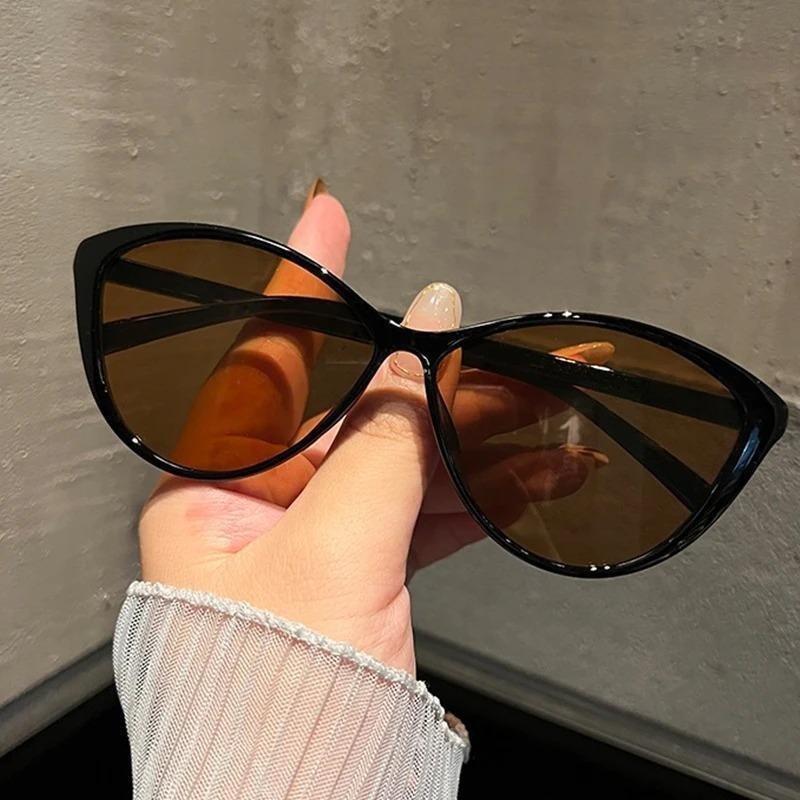 1Pc Retro Frame Cat Eye Sungla - Street Fashion Glasses 评论和价格