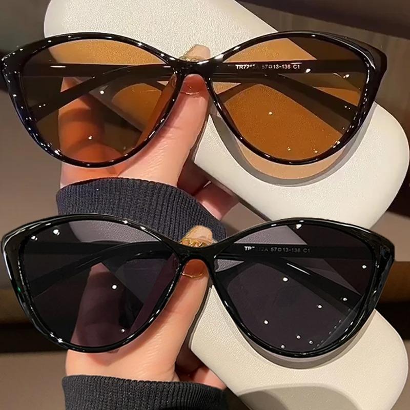 1Pc Retro Frame Cat Eye Sungla - Street Fashion Glasses 评论和价格